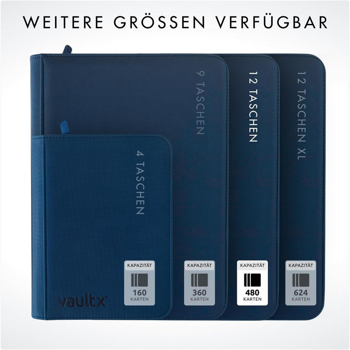 Vault X Premium eXo-Tec Zip Heftmappe - 12 Fächer Sammelkarten Trading Cards Mappe - 480 Fächer mit