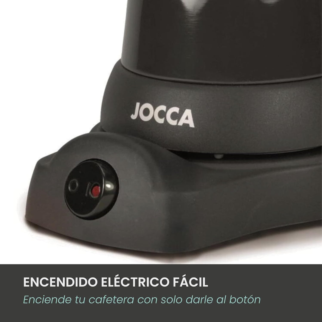 Jocca - Caffettiera elettrica wireless con capacità 6 tazze | Gira sulla base fino a 360º | manico c