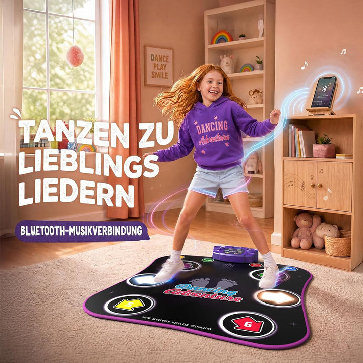 Hot Bee Tanzmatte Mädchen Kinder 3 4 5 6 7 8 9 10 11 12 Jahre, Geschenke Mädchen Kinder 3-12 Jahre,