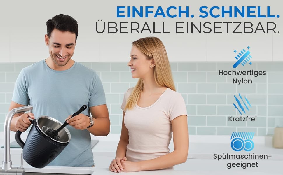 Universal Reinigungsbürste kompatibel für Thermomix TM7,TM6,TM5&Bosch Küchenmaschine, Note 1,2. Spül