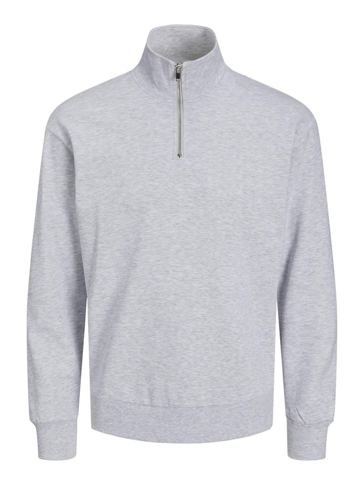 JACK & JONES Male Kapuzenjacke Einfarbig Kapuzenjacke Sweatshirt XS Light Grey Melange, Sweatshirt X