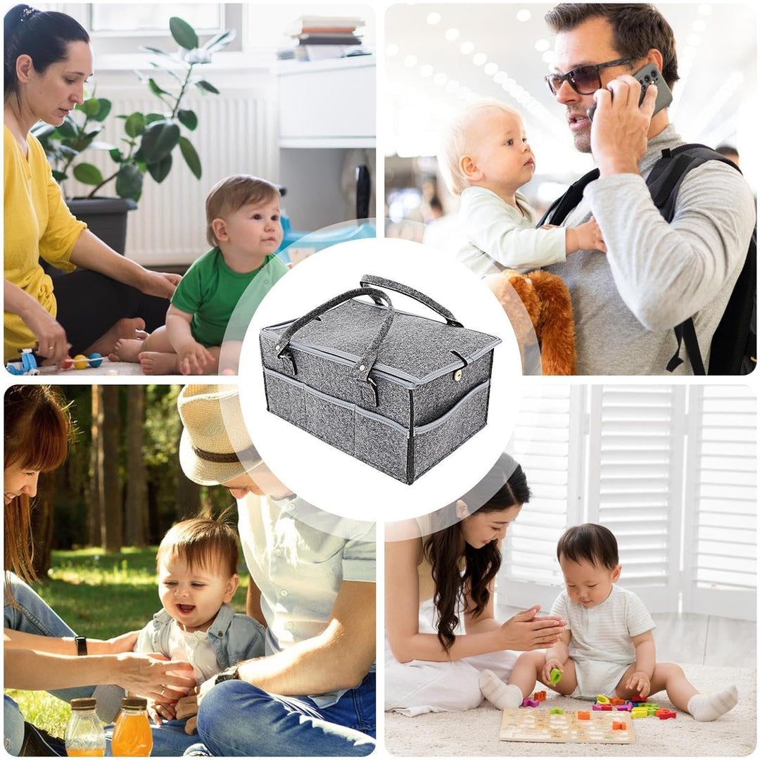 Generisch Baby-Wickeltasche, Windeltasche, Windel-Organizer aus Filz, Filz-Babywindel-Organizer, Kin