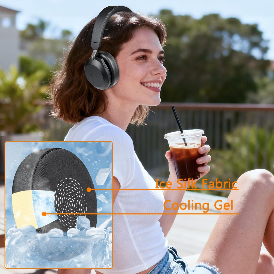 SOULWIT Kühlgel Ersatzpolster Ersatz Ohrpolster für Jabra Evolve2 75 PC Wireless Headset (passen Nic
