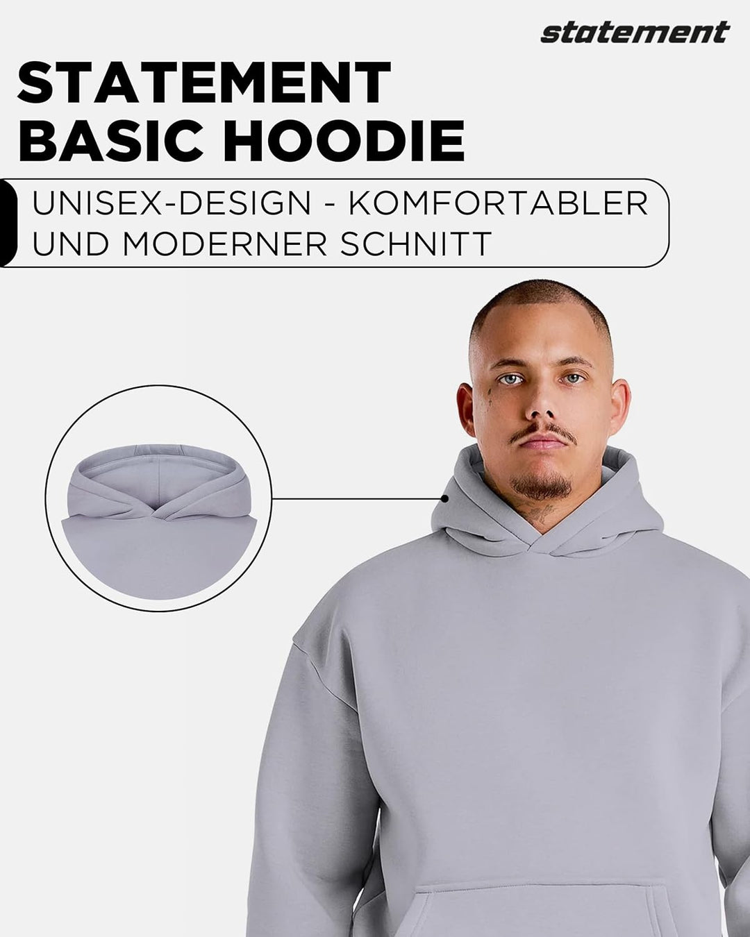 STATEMENT Basic Hoodie - Unisex Premium Pullover mit Kapuze XXL Brown, XXL Brown