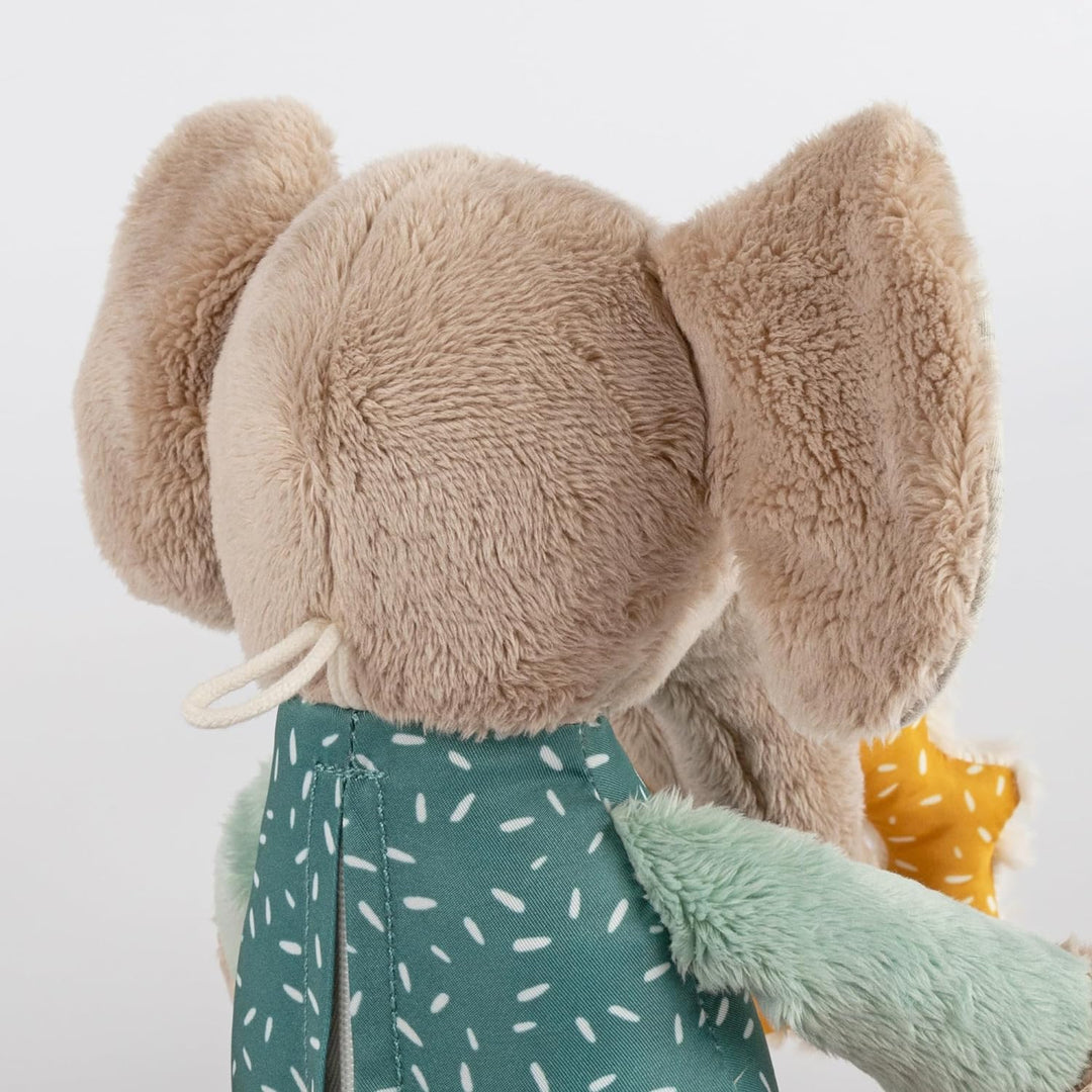 sigikid 43164 Babyaktivspielzeug Stofftier Elefant, Mint/grau, Mint/Grau
