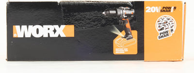 WORX WX352.9 Akku Schlagbohrschrauber Set, Bürstenloser Akkuschrauber 20V, 60Nm, 2-Gang-Getriebe und