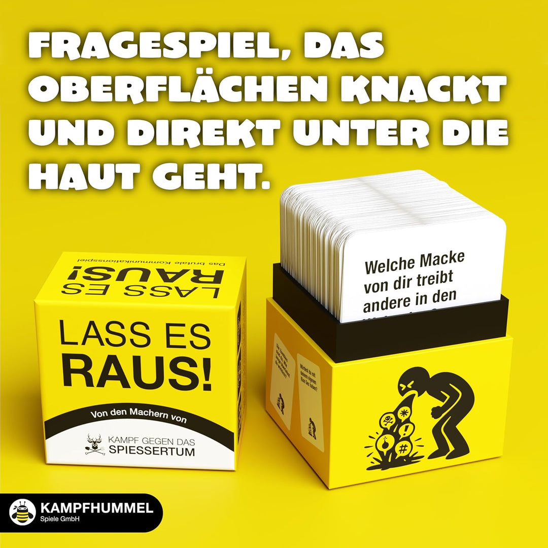 Kampf gegen das Spiessertum LASS ES RAUS! – Das brutale Kommunikationsspiel | Kennenlernspiel für Pa