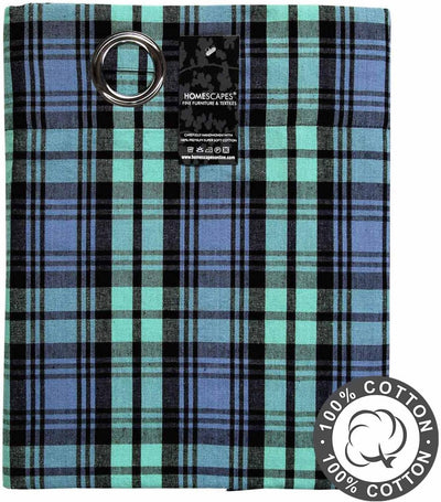 Homescapes Ösenvorhang Blickdicht Black Watch Tartan Schottenmuster Dekoschal 2er Set Breite 117 x L