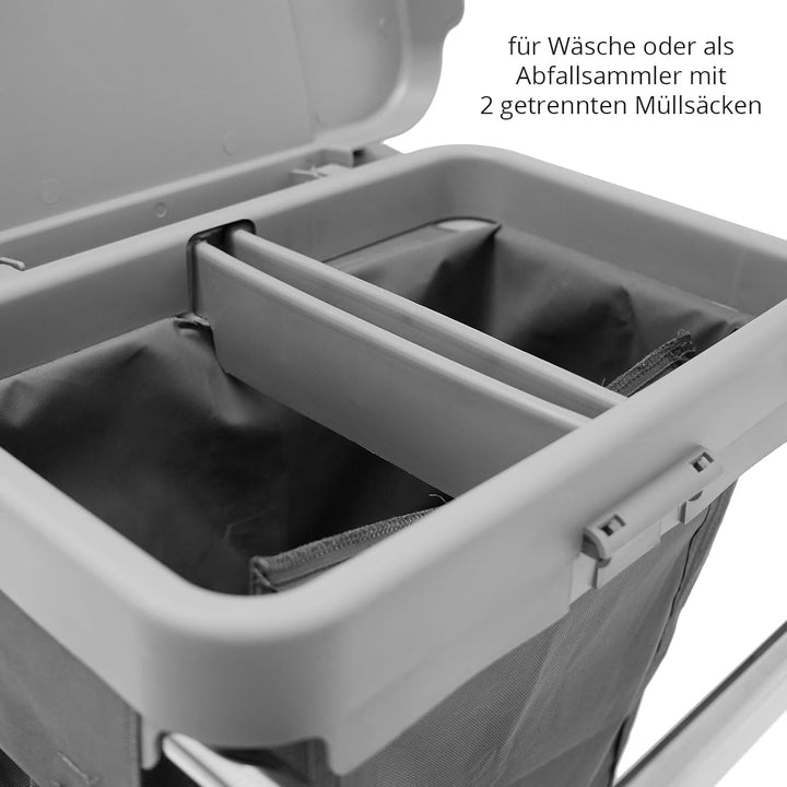 Hypafol Profi Putzwagen mit 100l Leinensack I Praktisches Reinigungsset mit 2x18l & 2x5l Eimern I St