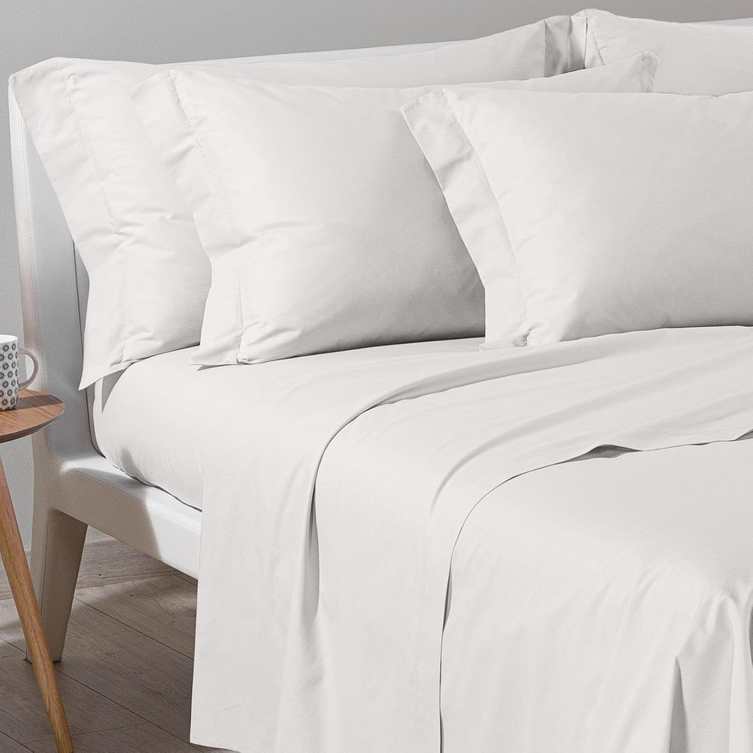 Caleffi Baumwolle, einfarbig, Bettwäsche, Creme, Einzelbett Einzelbett Cremeweiss, Einzelbett Cremew