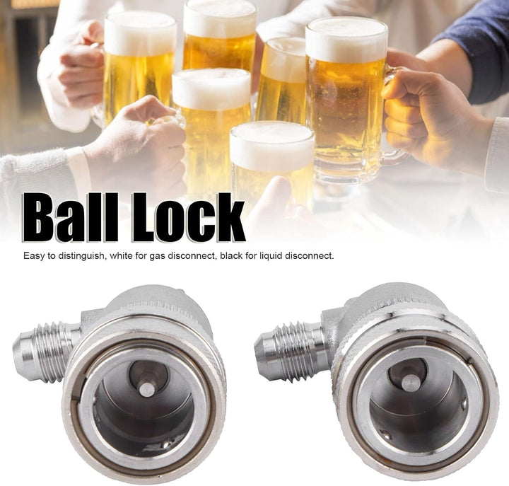 HEEPDD No Leakage Durable Easy to Distinguish Ball Lock Disconnect Stainless Steel, Ball Lock for Be