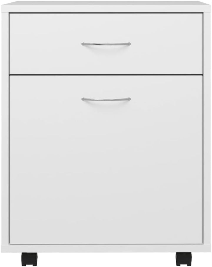 vidaXL Rollschrank mit 1 Tür 1 Schublade Rollcontainer Büroschrank Aktenschrank Bürocontainer Schran