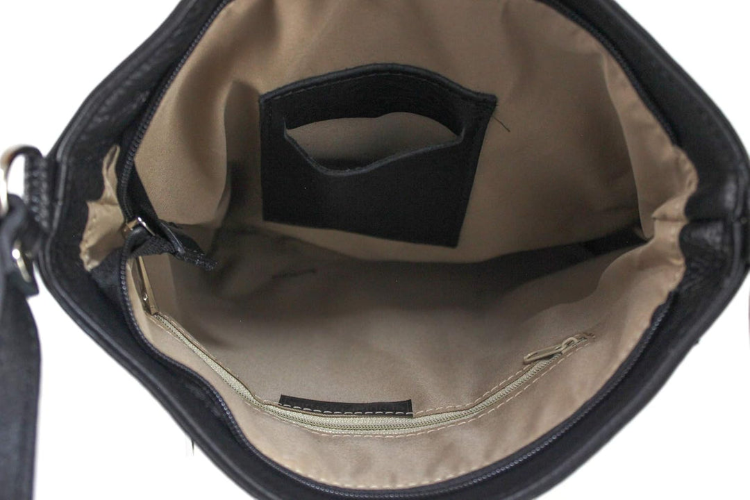 OBC Damen Leder Tasche Cross Body Schultertasche City Bag Crossover Umhängetasche Henkeltasche Clutc