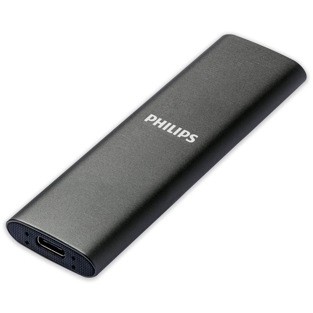 Philips Portable External 2TB SSD – Ultra Slim SATA Ultra Speed USB-C – USB, Lesegeschwindigkeit b