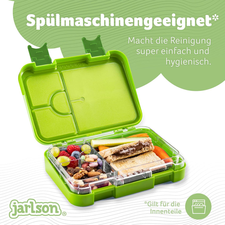 Jarlson® Brotdose Kinder mit Fächern - TONI Lunchbox - Bento Box auslaufsicher – Jausenbox für Kinde