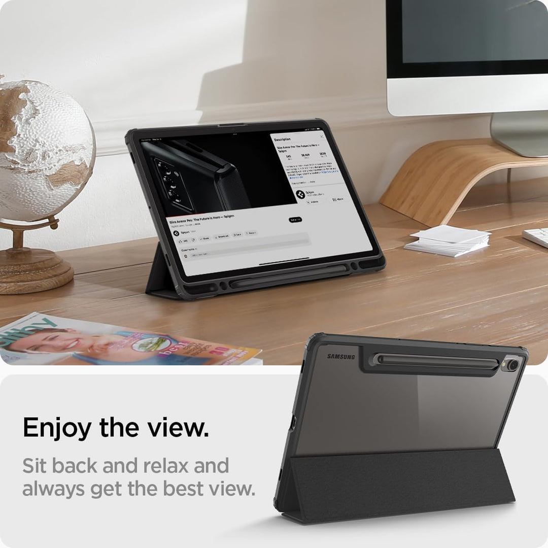 Spigen Ultra Hybrid Pro Entwickelt für Samsung Galaxy Tab S9 Hülle (2023) - Schwarz, Schwarz