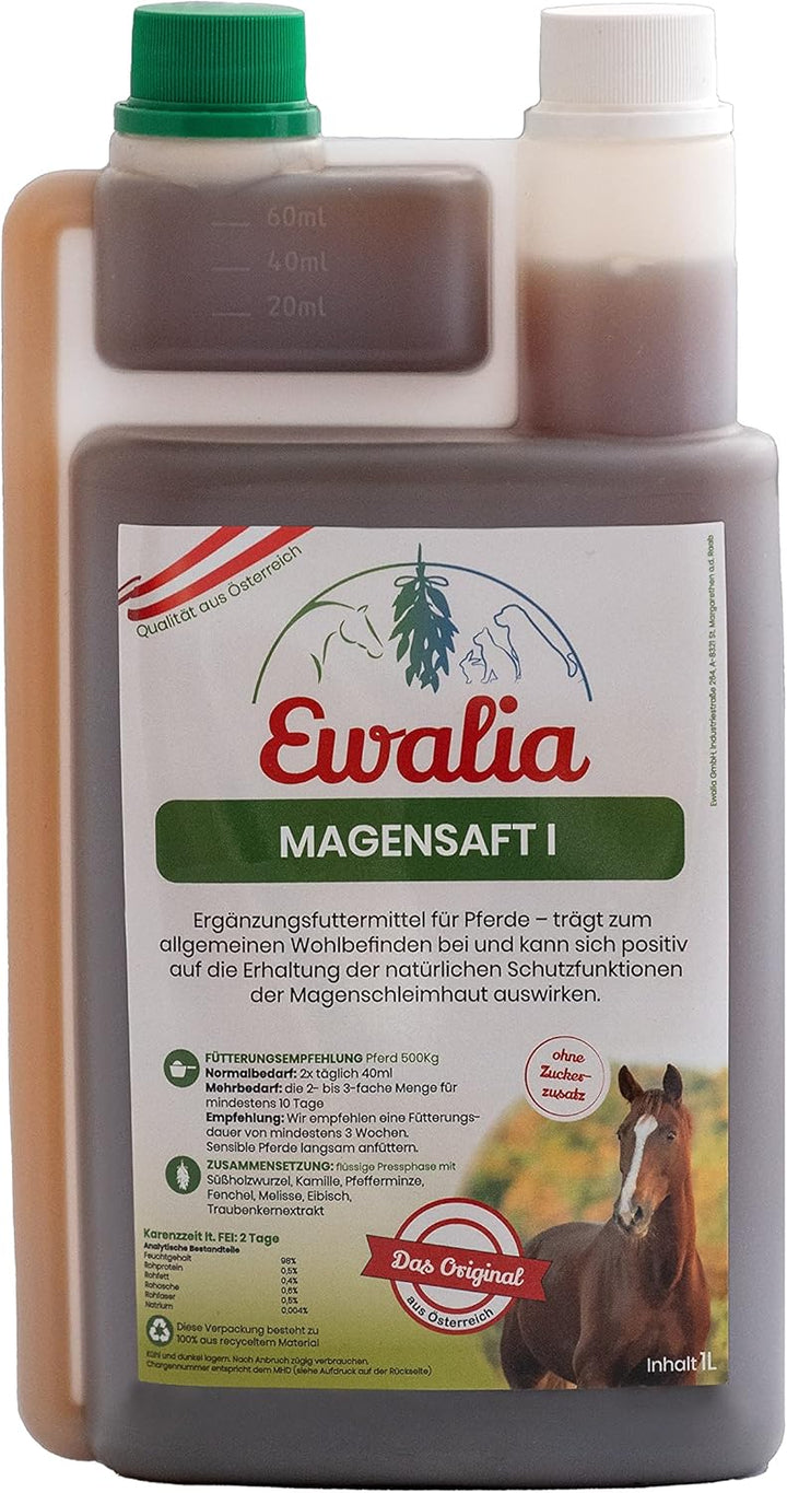 Ewalia Magensaft I für Pferde- Doppelpack - 2 x 1 L 2er Pack, 2er Pack