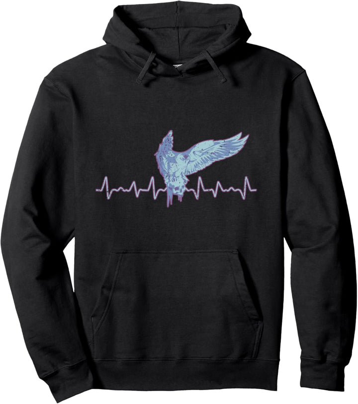 Weiser Vogel Ornithologe Geschenk Kauz Herzschlag Eule Pullover Hoodie
