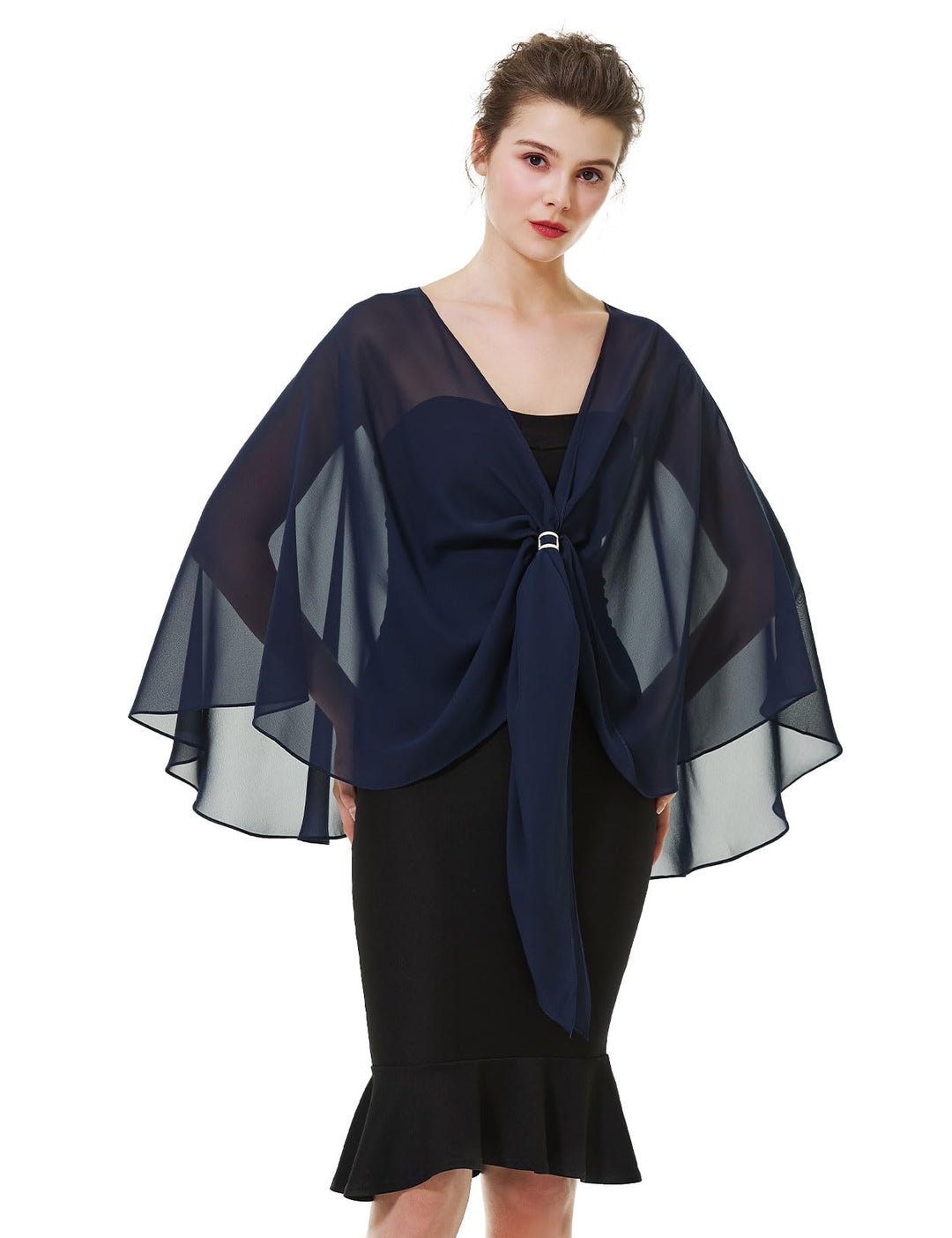 BEAUTELICATE Damen Chiffon Schal Stola Elegante Bolero Leichter Sommerjacke Braut Schal für Brautkle