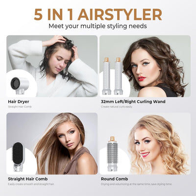 Air Styler Hair Styler, UMIGA Haarbürste, 1000W Haartrockner, 3 Temperatur und Windgeschwindigkeit,