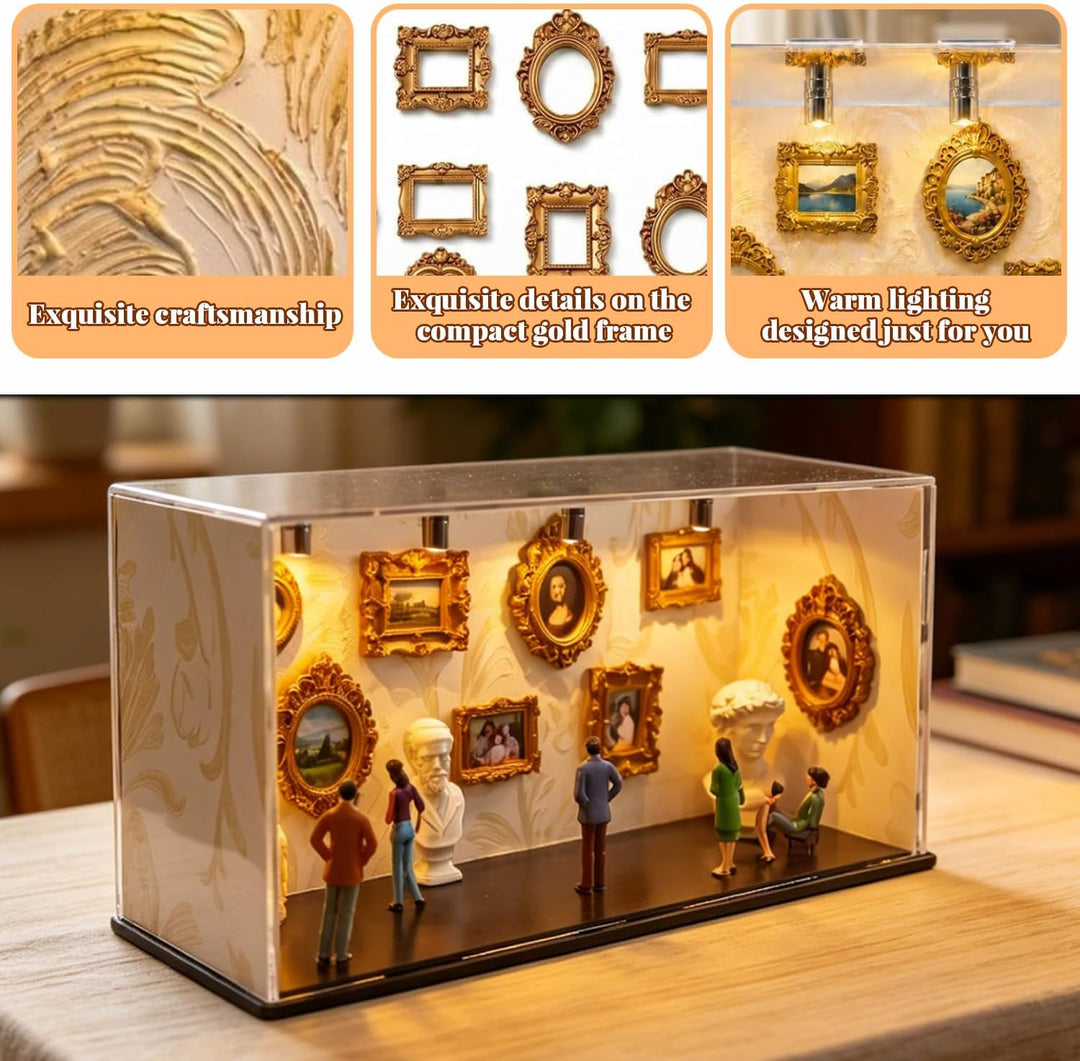 DIY Mini Museum Silhouettenbox mit Licht, Shadow Box Bilderrahmen Set, Museum of us, Foto Erinnerung