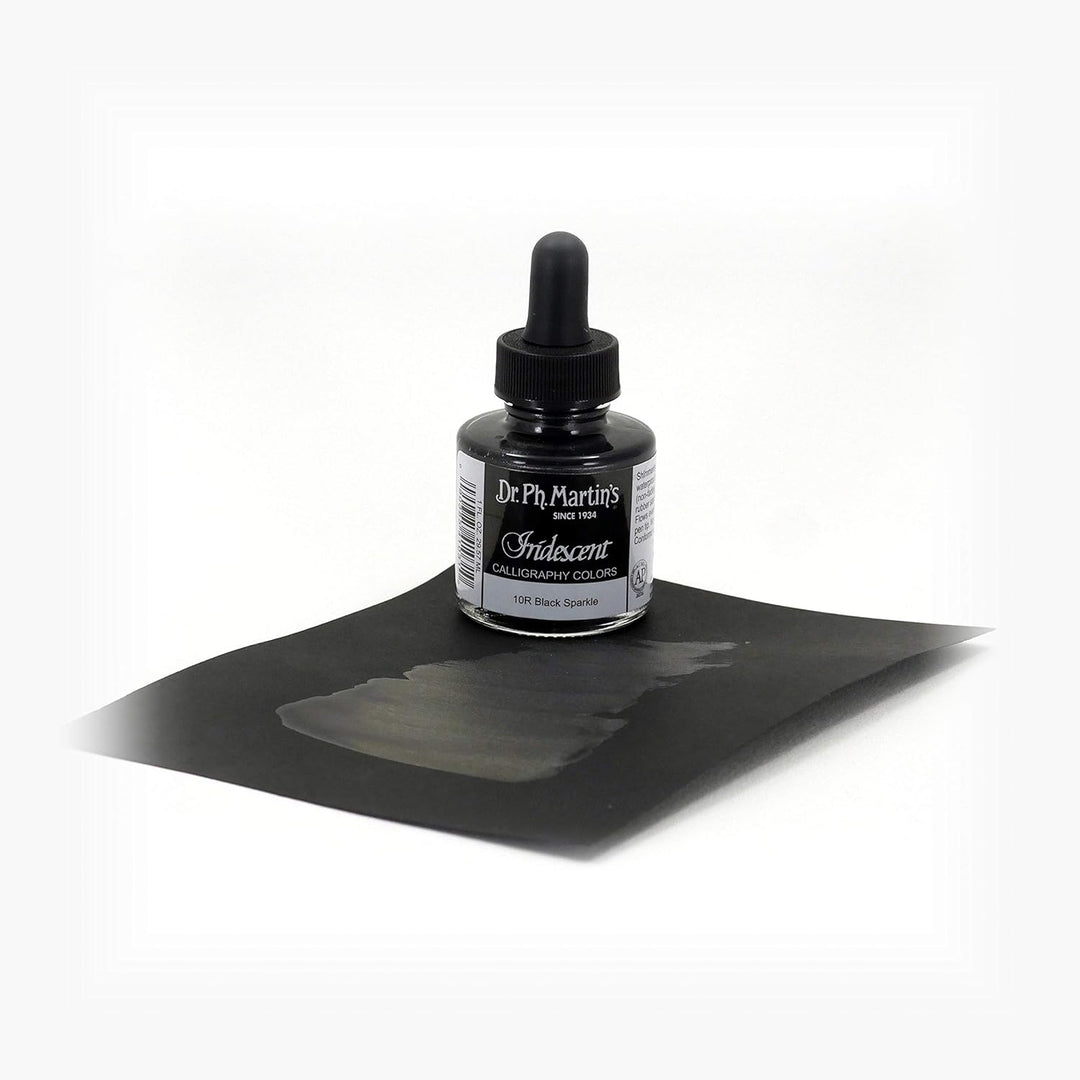 Dr. Ph. Martin's Schillernde Kalligraphie-Farbe, 28 g, schillerndes schwarzes Funkeln (10R)