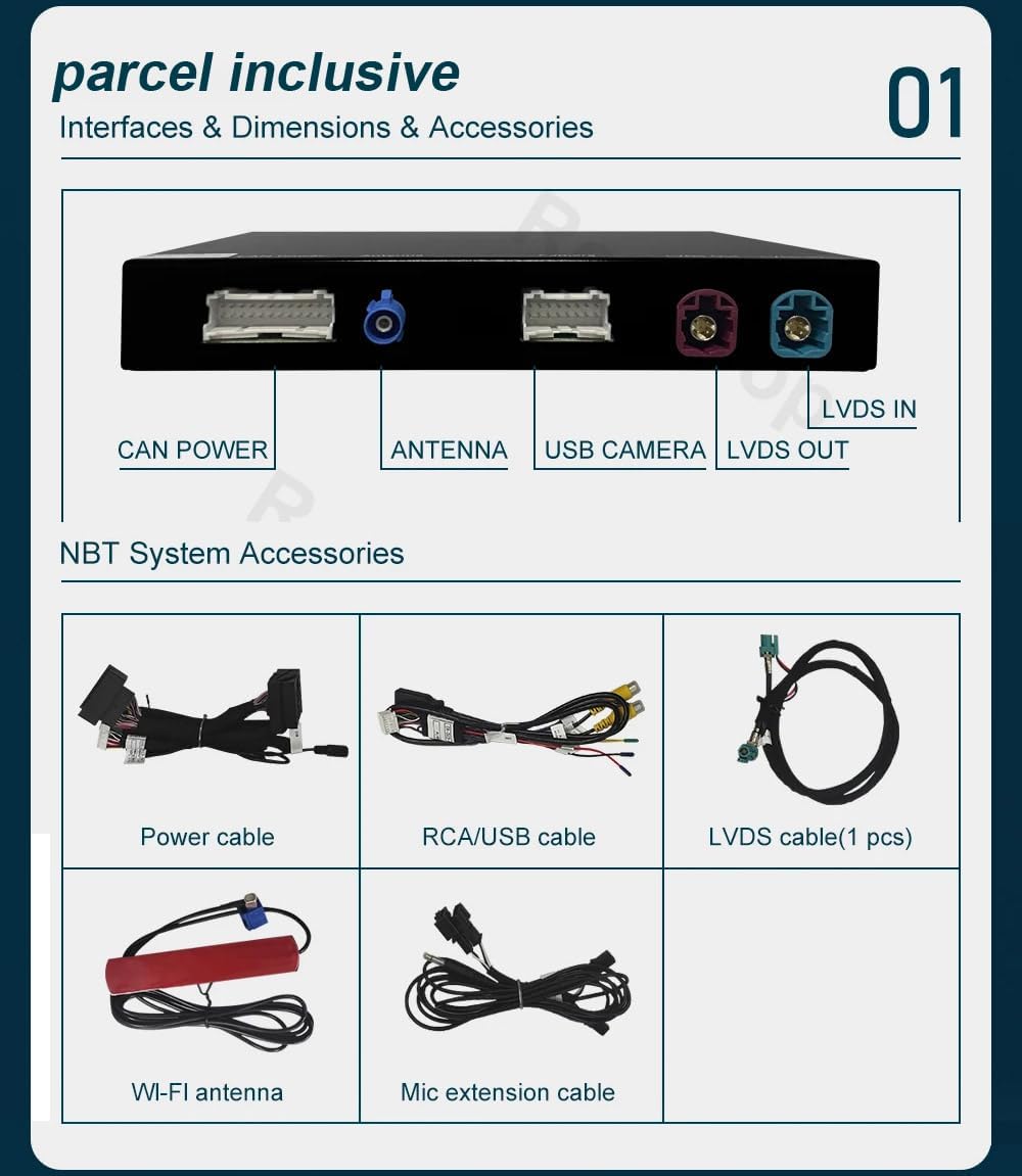NBT Smart Box Carplay Android Retrofit Kit Decoder Kompatibel mit BMW Mini R55 R56 R57 R58 R60 R61 F
