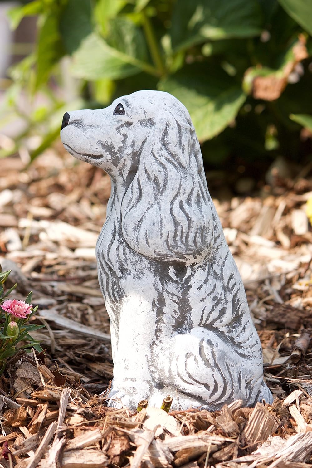 stoneandstyle Steinfigur Hund CockerSpaniel Afghane, Frost- und wetterfest bis -30°C, massiver Stein