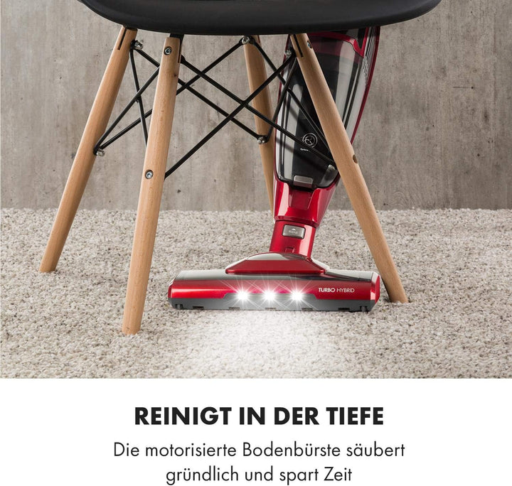 Klarstein TurboHybrid Zyklon Staubsauger, Akku Staubsauger, Staubsauger Kabellos für 50min Betriebsd