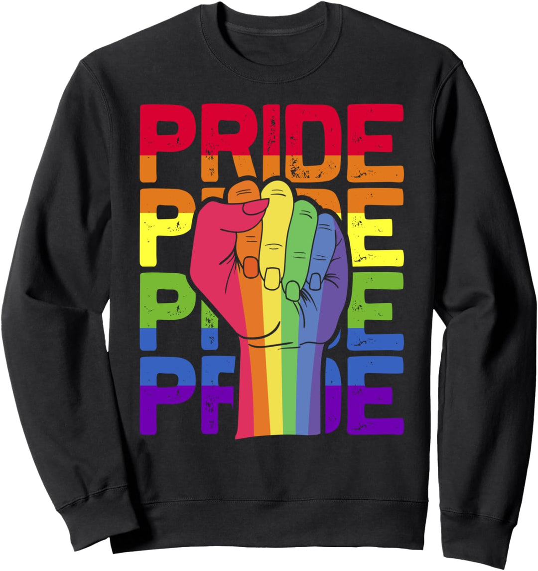 Pride Stolz Regenbogen Faust LGBTQ Sweatshirt