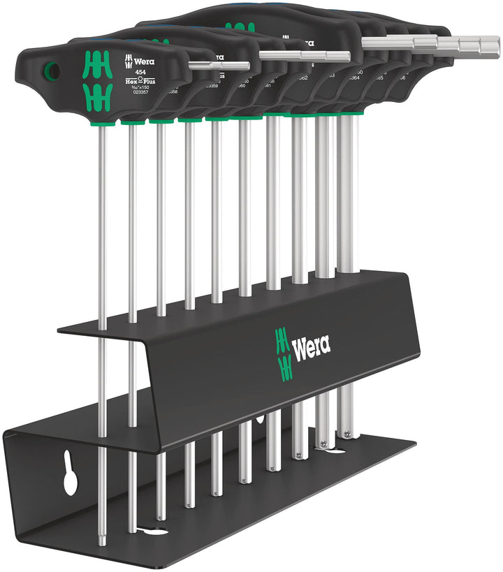 Wera 05023454001 454/10 HF Set Imperial 2, Quergriff-Schraubendreher-Satz, Hex-Plus mit Haltefunktio