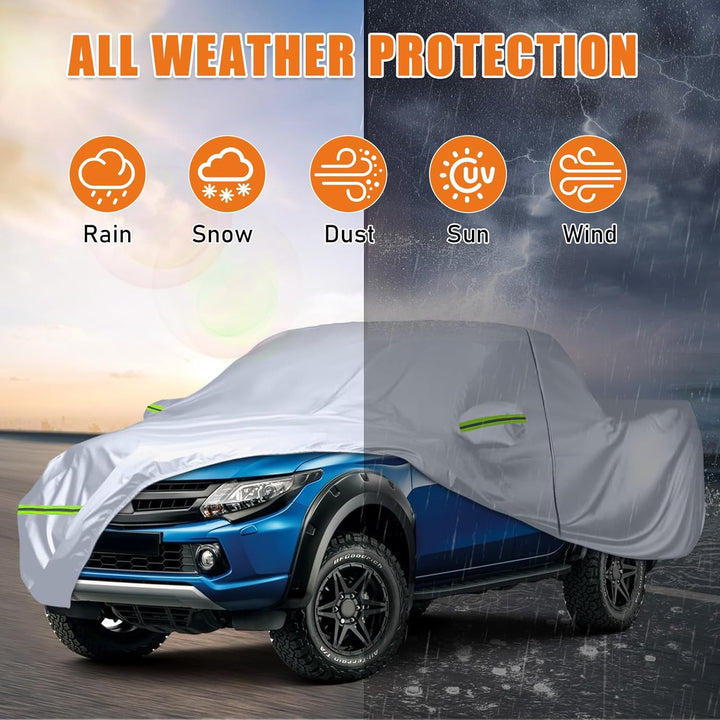 JUDANNA Autoabdeckung Wasserdicht Passend für Ford Ranger Toyota Hilux Nissan Navara VW Amarok, Somm