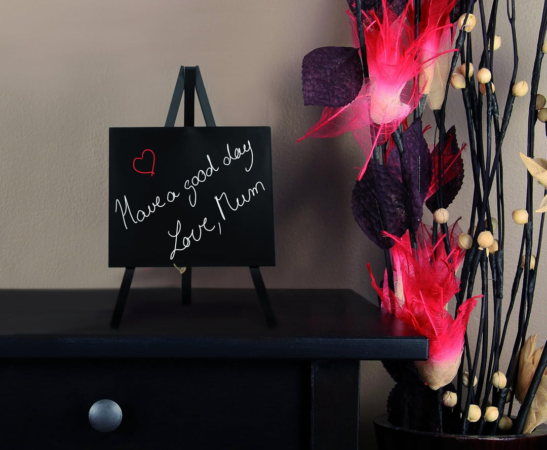 Mini-Tischstativ Kreidetafel - 24 x 15 cm in schwarz, Schwarz