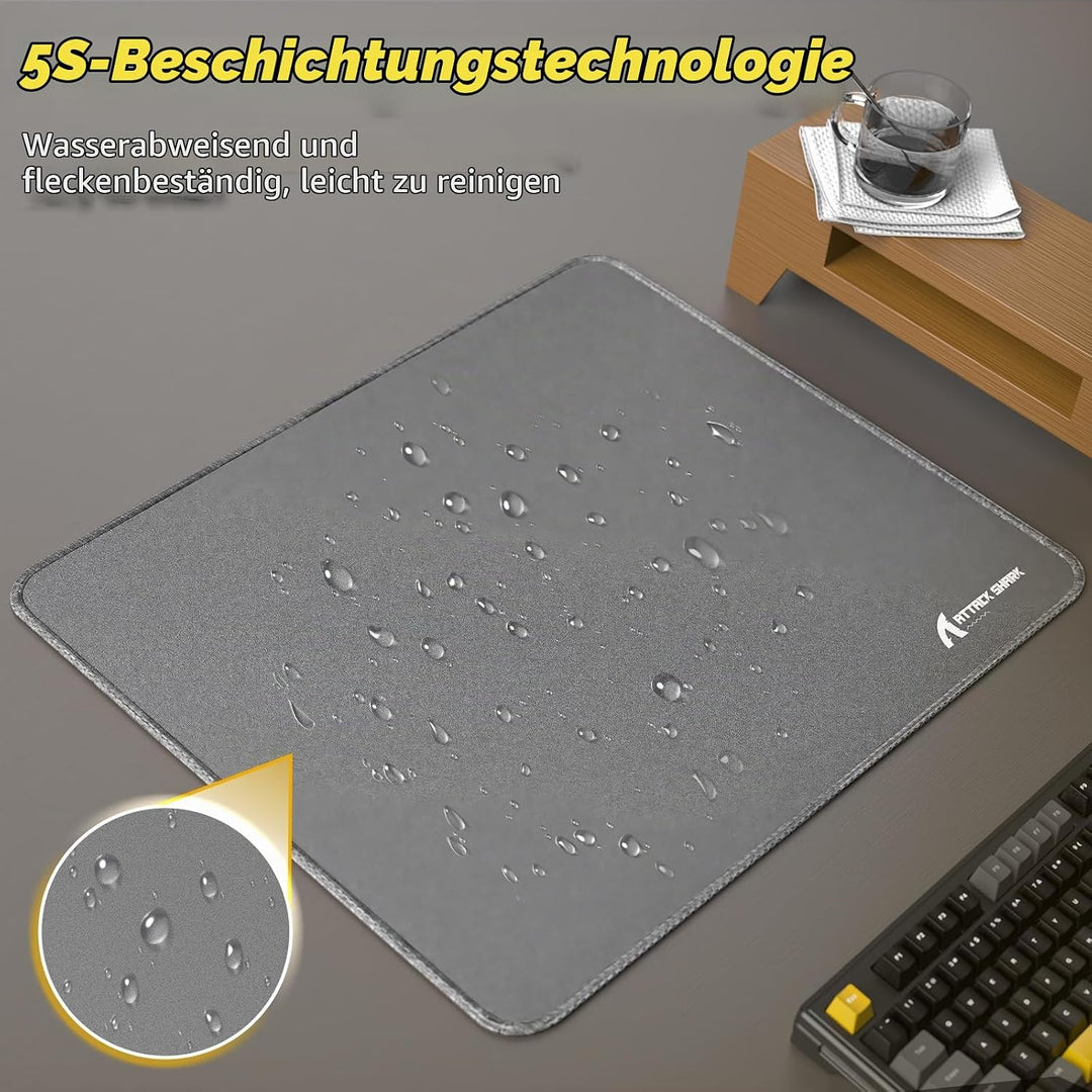 ATTACK SHARK CM02 Esports-Gaming-Mauspad Grosses, Feine sandähnliche Texturoberfläche, Wasserabweise