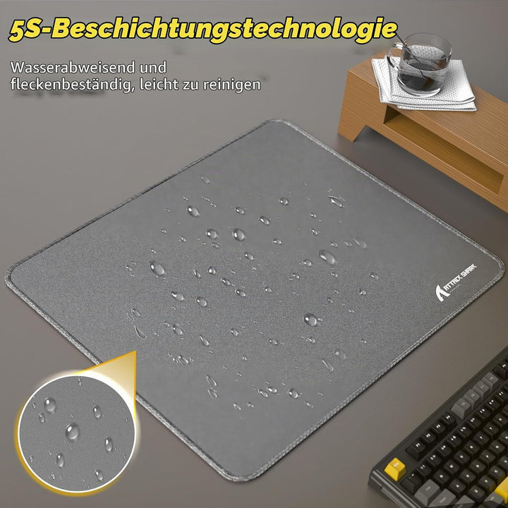 ATTACK SHARK CM02 Esports-Gaming-Mauspad Grosses, Feine sandähnliche Texturoberfläche, Wasserabweise