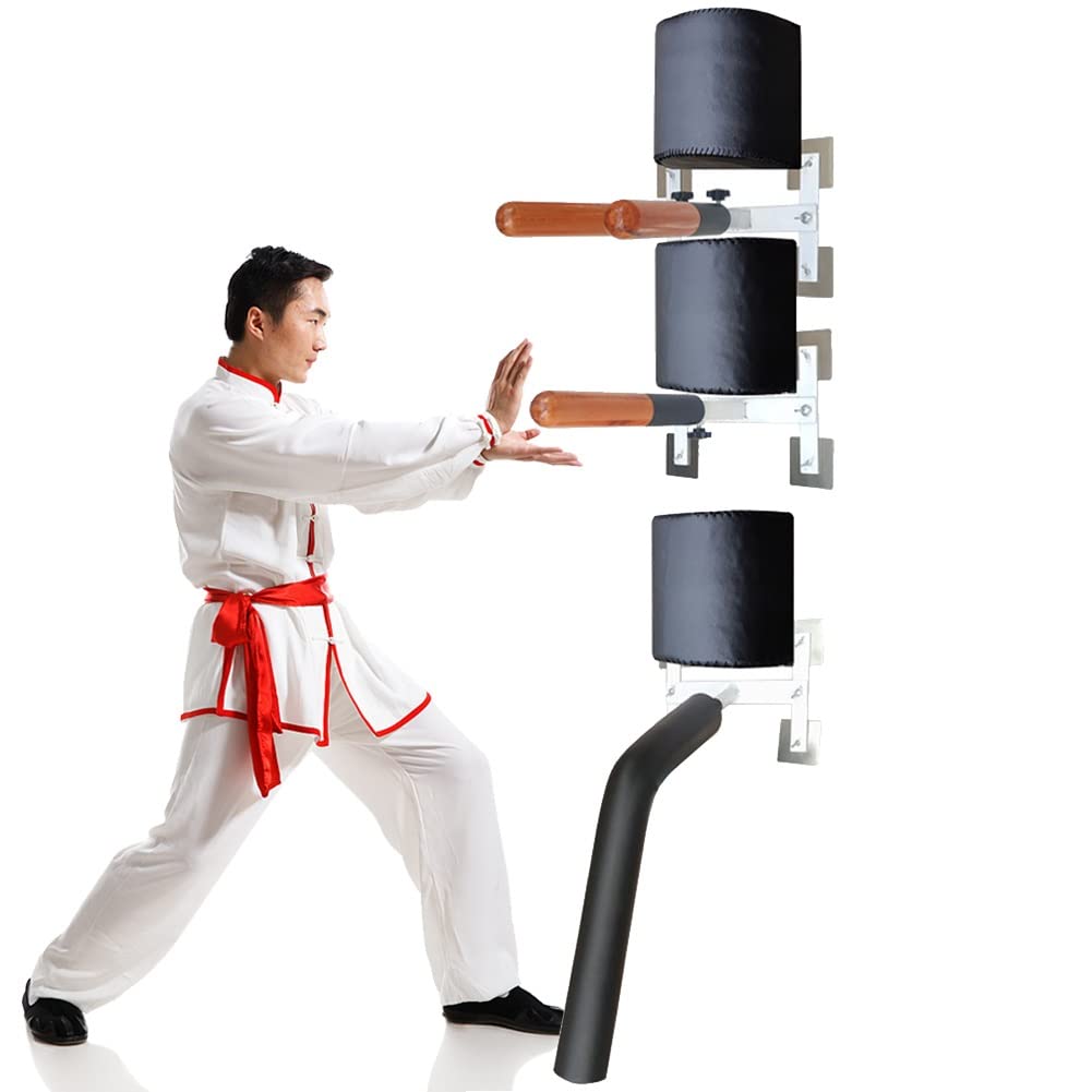 Tragbarer Wing Chun Dummy, Wandmontage Wing Chun holzpuppe, Kampfsport-Training Wooden Dummy, mit Fe