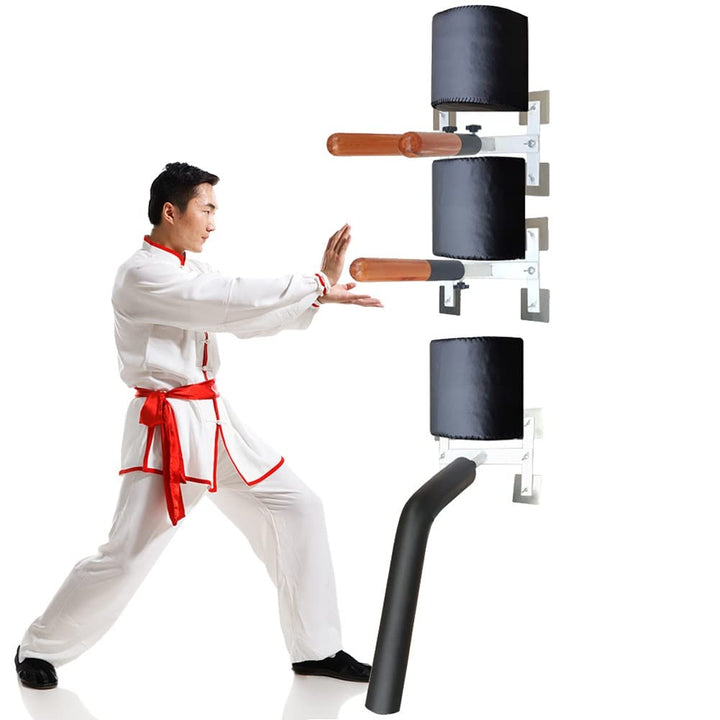 Tragbarer Wing Chun Dummy, Wandmontage Wing Chun holzpuppe, Kampfsport-Training Wooden Dummy, mit Fe