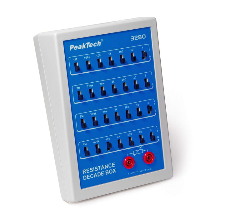 PeakTech Widerstandsdekade 1Ω bis 11.111 MΩ mit 1Ω Auflösung, 1 Stück, P 3280