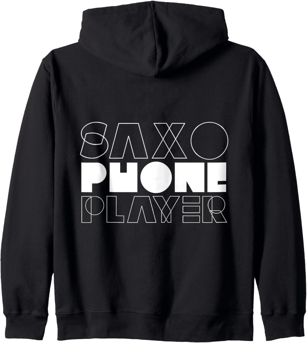 Saxophonspieler Saxophon Saxophonist Saxofon Kapuzenjacke