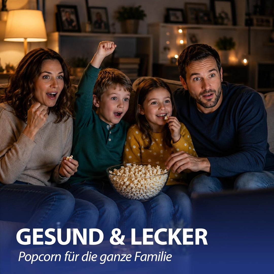 Popcornmaschine Popcorn Maker für Zuhause | leistungsstarke fettfreie schnelle Zubereitung mit Heiss