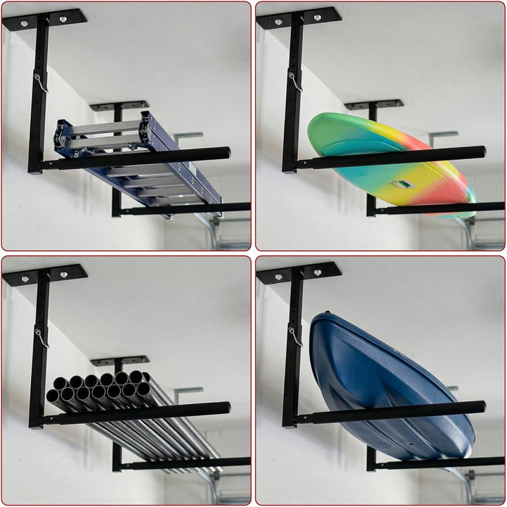 Deckenregal Hängeregal Höhenverstellbarer,2 Stück Verstellbares Überkopfleiterregal,dachbox wandhalt