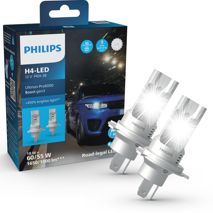 Philips Ultinon Pro6000 Boost H4-LED gen3 Direct-fit H4 LED gen3 direct fit, H4 LED gen3 direct fit