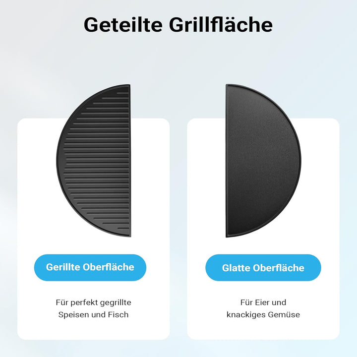 Wiltec Gusseisen Grillplatte 46,7 x 22,8 x 1,5 cm, Gusseisenplatte für Grill mit guter Hitzespeicher