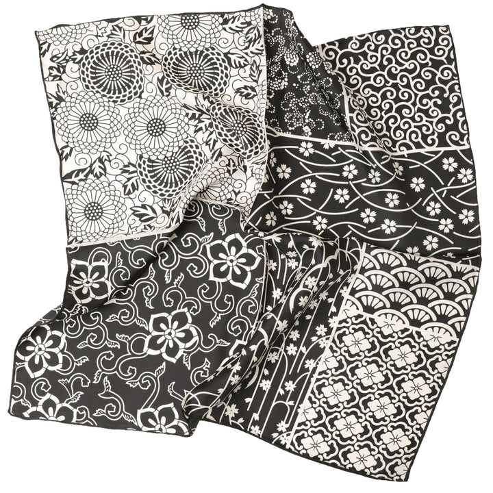 Herr Dame reine Seide Bandana handrolliertes SeidenHalstuch unisex Nickituch 53/53 cm, handgerollter
