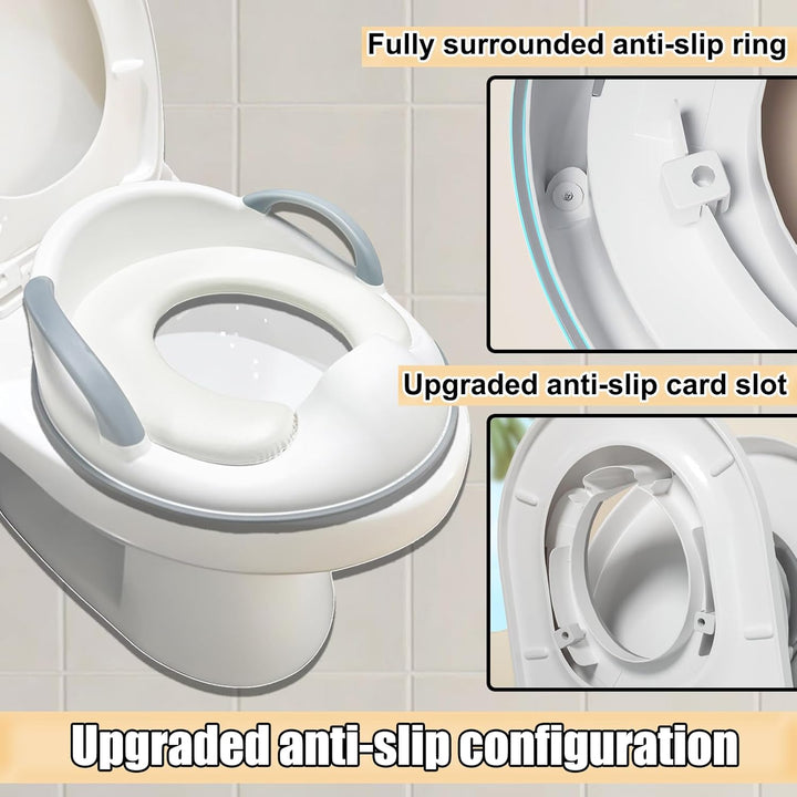Toilettensitz Kinder, Toilettentrainer Kinder mit Armlehne Klositz Für kinder Erhöhte Rückenlehne,In