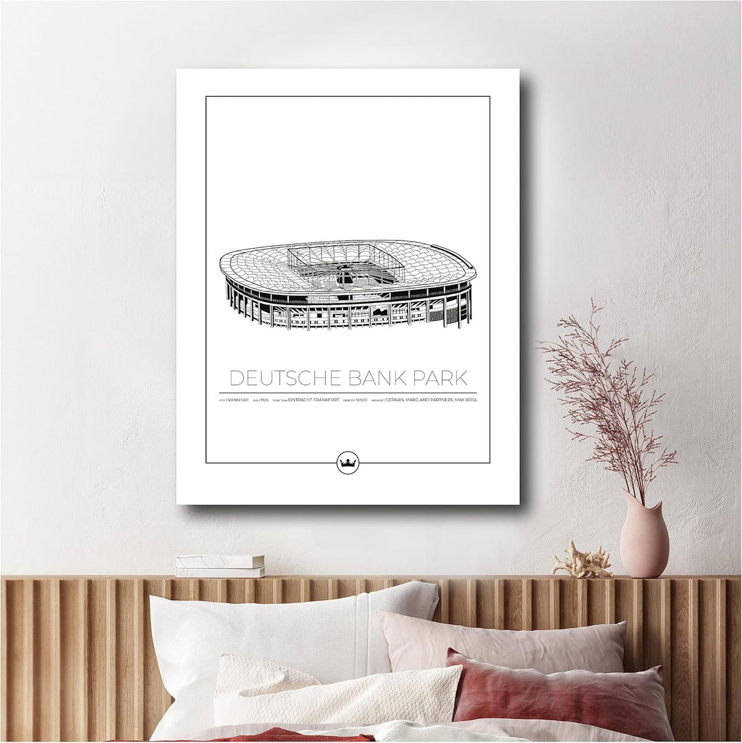 Sverigemotiv.se Stadium Posters (Eintracht Frankfurt - Deutsche Bank Park, 40x50 cm) 40x50 cm Eintra