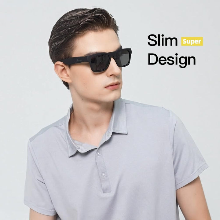 OhO Bluetooth Sunglasses,Voice Control and Open Ear Style Smart Glasses Listen Music and Calls with