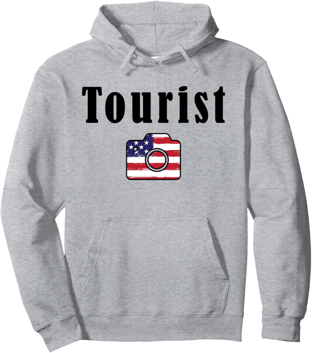 Tourist USA Flagge Kamera Lustig Pullover Hoodie