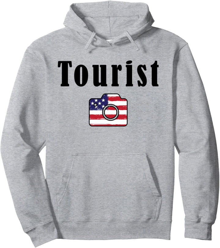 Tourist USA Flagge Kamera Lustig Pullover Hoodie