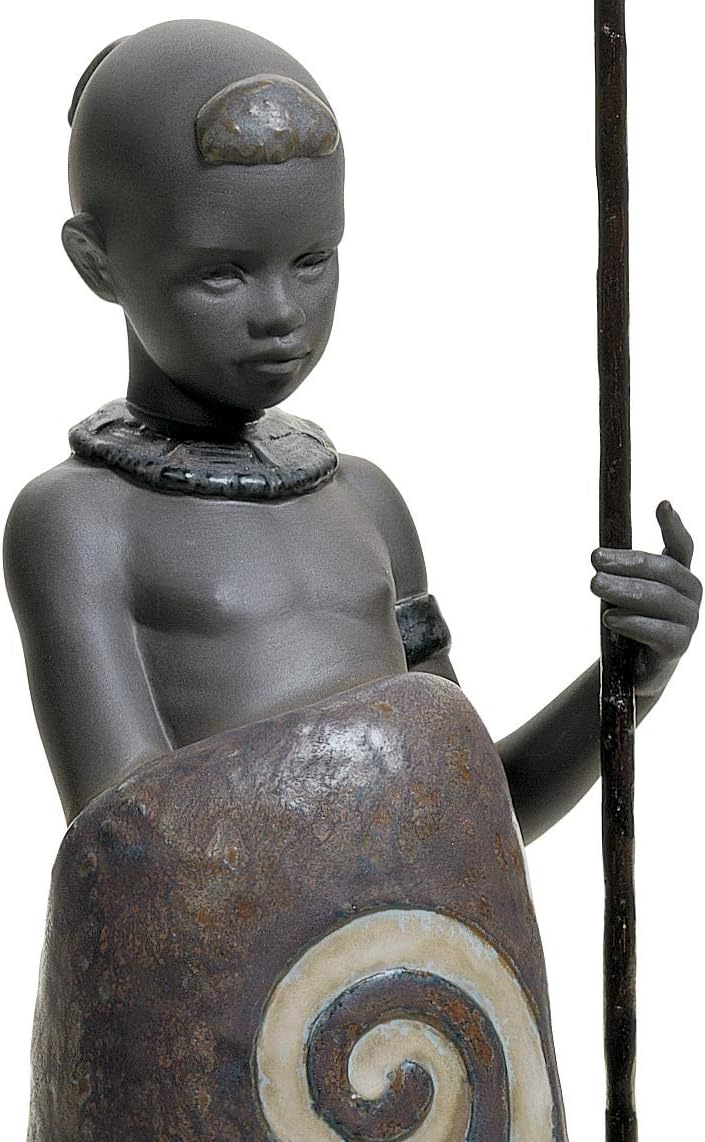 LLADRÓ Jungen-Figur Afrikanischer Junge. Junge. Porzellan.